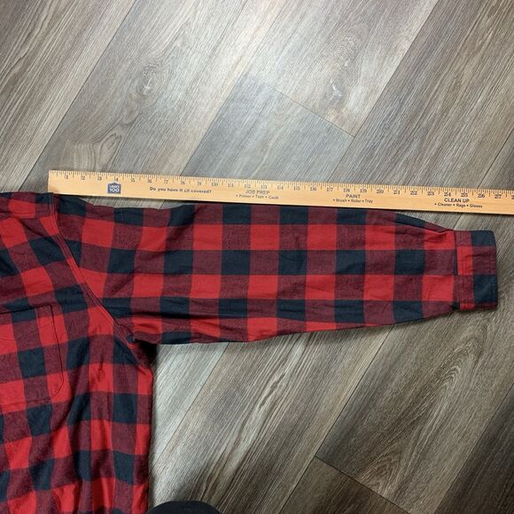 LL Bean Mens Shirt XL Red Plaid Cotton Flannel Traditional Fit Button Up - Picture 5 of 6
